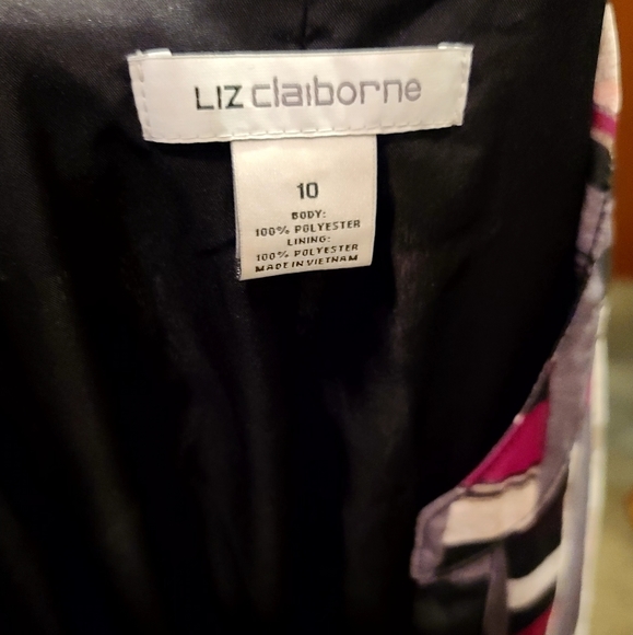 Liz Claiborne BEAUTIFUL drop waist pleated skirt long sleeve dress sz10 - Picture 6 of 8